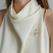 Brosa argint cu perla naturala alba DiAmanti SK25494BR_W-G